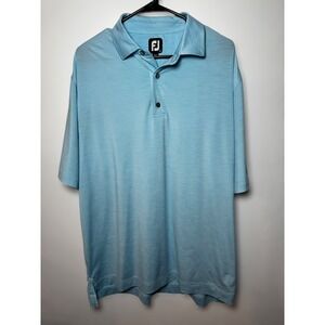 FootJoy FJ Men's Light Blue Performance Golf Polo Shirt Size XL